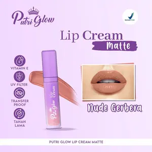 Lipcream Nude putri glow BPOM  melembapkan dan menutrisi bibir