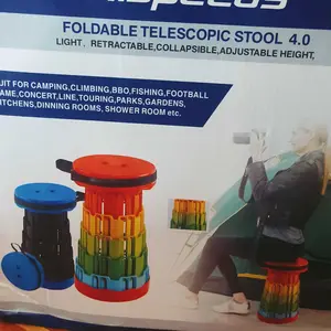 【COD】[NEELAJA] Bangku Portable Lipat Kursi Lipat Portable Besi Bulat