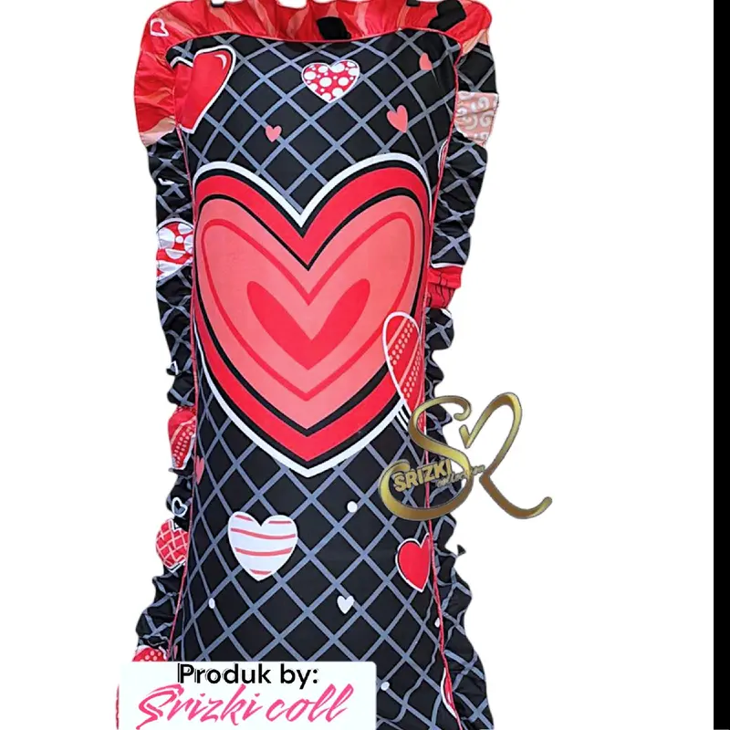 bantal cinta jumbo + sarung  Katun Rumbai uk 50 x 100 cm  empuk nyaman dan tebal FULL SILIKON HCS standar HOTEL Bed 6