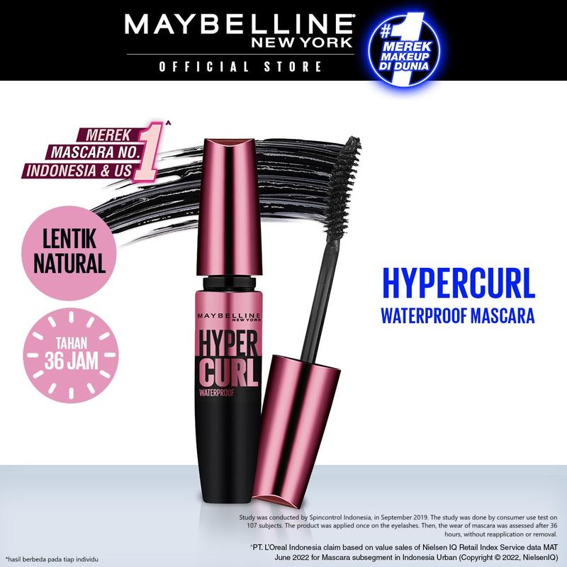 MAYBELLINE Volume Express Hypercurl Waterproof Mascara 9.2 ml Maskara Eye Make up Bulu Mata Panjang Tebal Tahan MAYBELLINE Volume Express Hypercurl Waterproof Mascara 9.2 ml Maskara Eye Make up Bulu Mata Panjang Tebal Tahan
