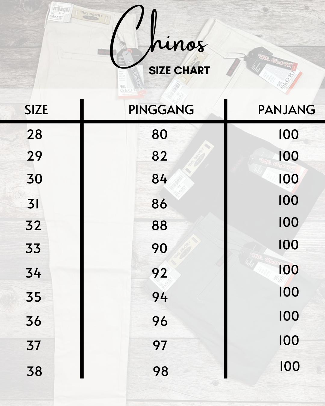 Celana Chinos Pria Panjang Bahan Cotton Twill Stretch Size 28–38 Hitam Abu Cream Celana Chinos Pria Panjang Bahan Cotton Twill Stretch Size 28–38 Hitam Abu Cream