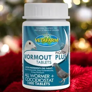 WORMOUT PLUS VETAFARM 10 TABLET | OBAT CACING MERPATI KOLONG JUARA | ORIGINAL 100%