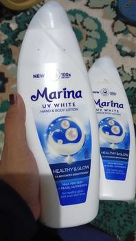 Product Review of Marina Hand Body Lotion UV White - Healthy & Glow [460 ml / 2 pcs] Exp : 09.2027 - Mencerahkan Kulit from a**o 1
