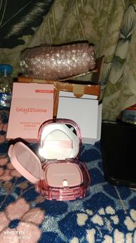 Product Review of 【Hot】Glad2Glow Perfect cover cushion dengan kandungan skincare mencegah kekusaman dan kulit kering sepanjang hari G2G Concealer Foundation Wajah Extract Mencerahkan Lasting Compact from 𝓐**🌻 2