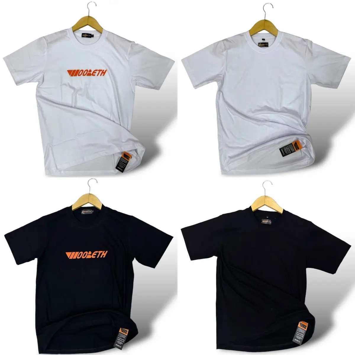 Kaos polos lengan pendek kaos Woobeth sablon Plastisol combed 24s Baju Pria Unisex