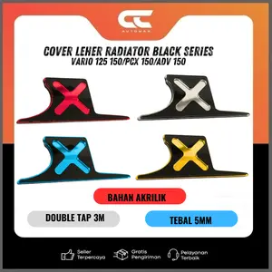 GARNISH COVER LEHER RADIATOR HONDA VARIO 125 150 PCX 150 ADV 150 BLACK SERIES