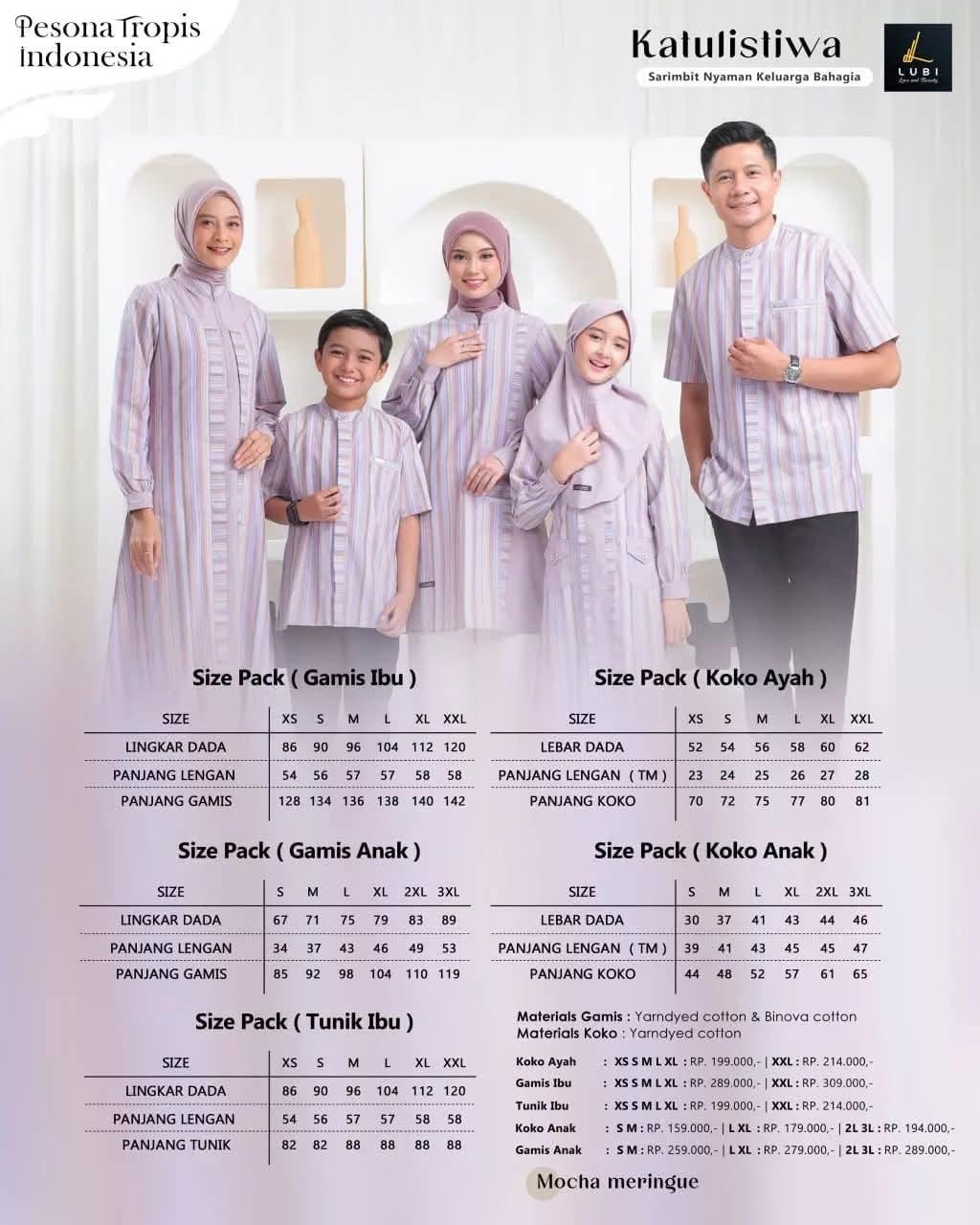 KATULISTIWA FAMILY BY LUBI SARIMBIT KELUARGA 2025 BAJU HARI RAYA LEBARAN 2025