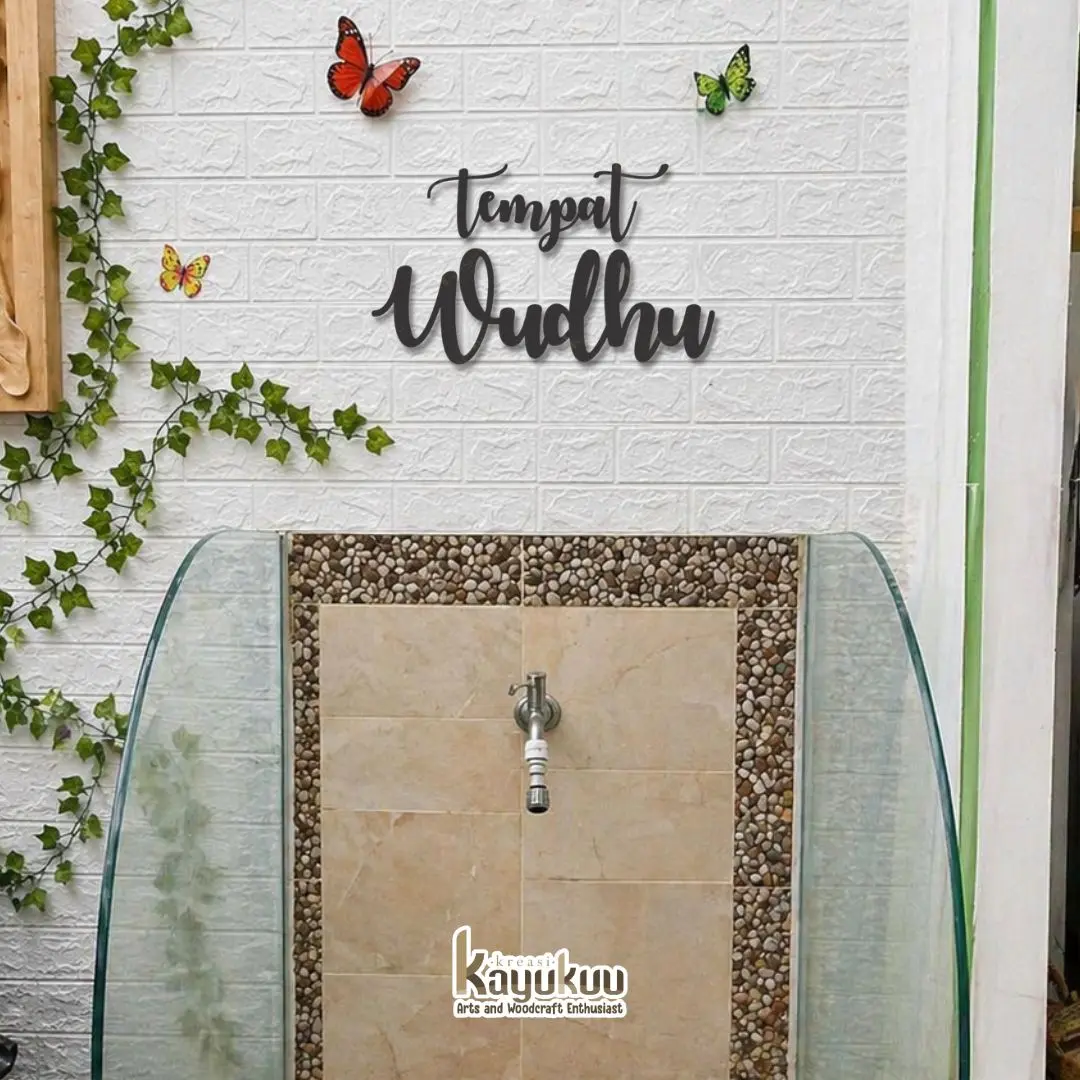 Kreasikayukuu Hiasan Dinding Tempat Wudhu Bahan Plywood 5mm Uk 30cm | Dekorasi Tempat Wudhu Mushola