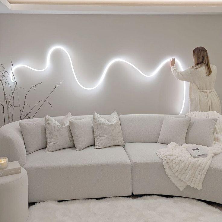 Product Introduction of Lampu Detak Jantung 1.2.3.4.5 Meter Lampu Led Neon Flex220volt Sudah di pasang soket 4