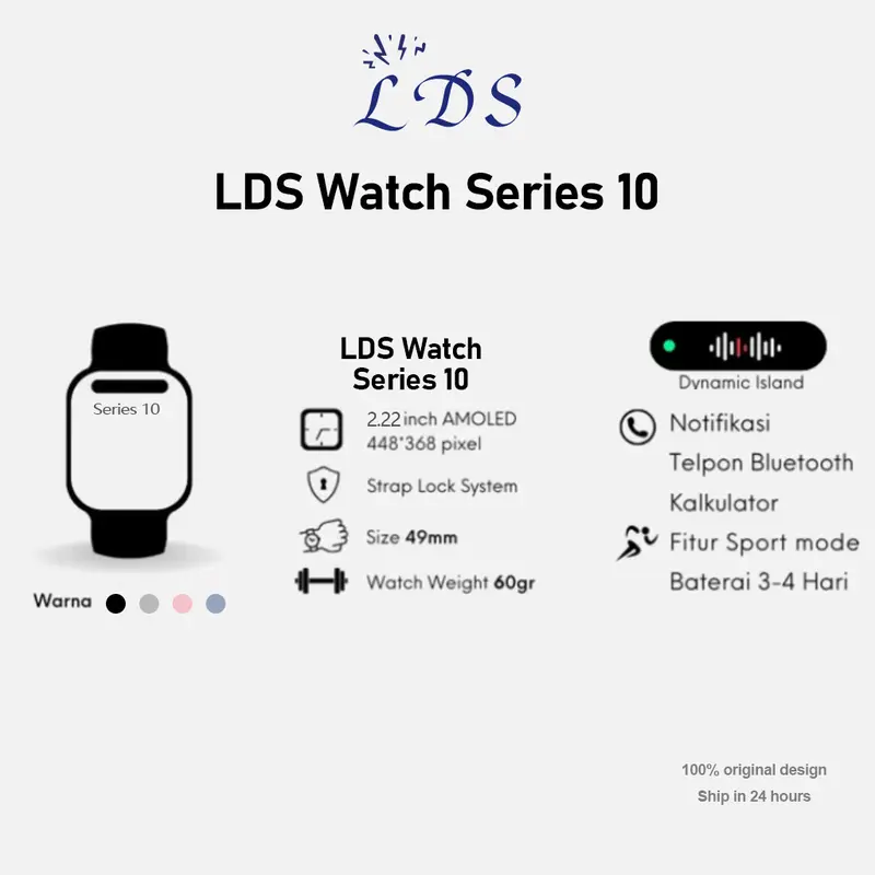 LDS Smartwatch Series 10 Smart island Bluetooth call Siri voice assistant 1