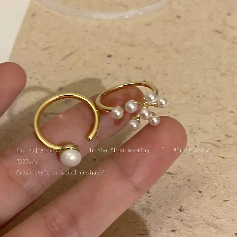 Cincin Alloy Desain Kupukupu Hias Opalberlian Imitasimutiara Wanita (TR - 007) 4