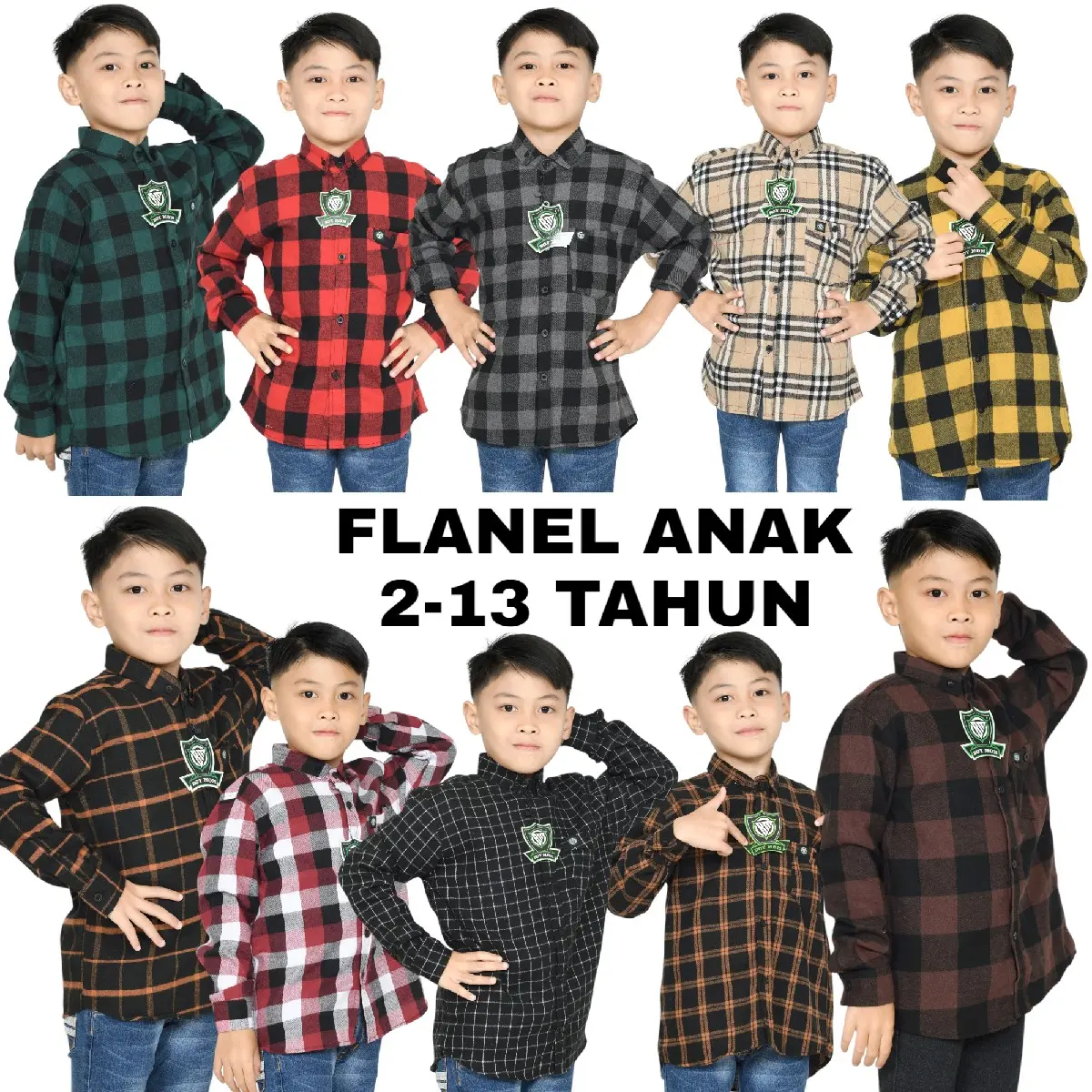 KEMEJA FLANEL ANAK 3 - 13 TAHUN KEMEJA ANAK LAKI LAKI DAN PEREMPUAN Fashion