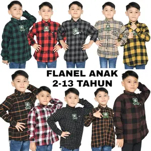 KEMEJA FLANEL ANAK 3 - 13 TAHUN KEMEJA ANAK LAKI LAKI DAN PEREMPUAN Fashion