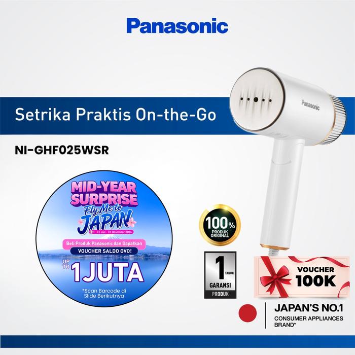 Gambar Panasonic NI-GHF025WSR Foldable Handy Steamer - White dari Panasonic Indonesia Kota Bekasi Tokopedia