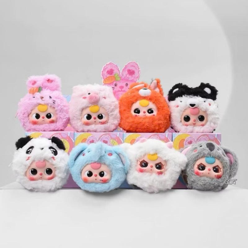 Cherry Bóc V1 Zipper Baby Three Đồ chơi Hộp mù Gấu bông Dễ thương