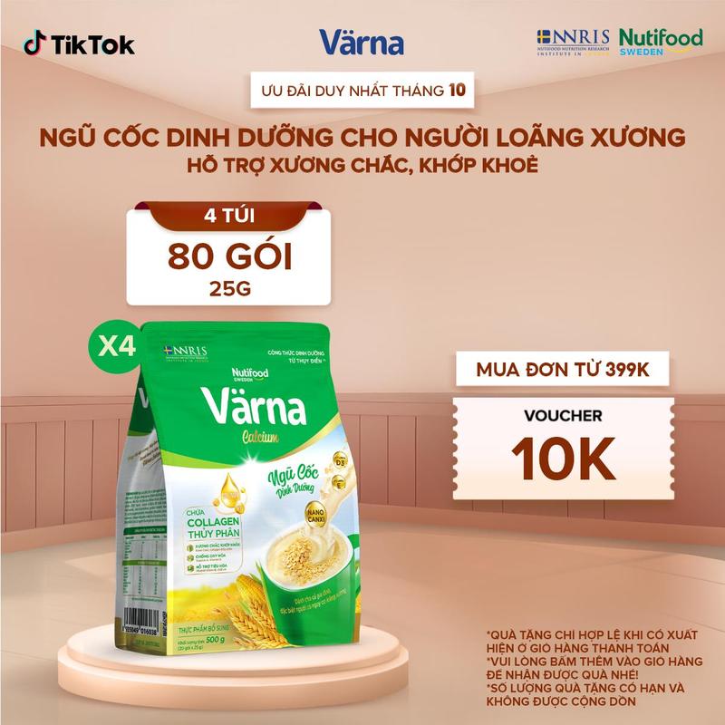 Combo 4 Ngũ Cốc Dinh Dưỡng Varna Calcium - Hỗ Trợ Xương Chắc Khoẻ (500g)
