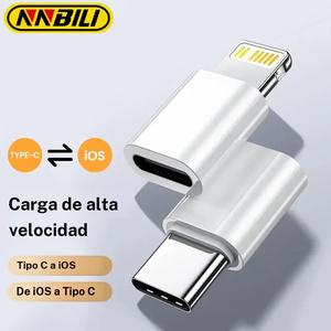 NNBILI Adaptador USB C a Lightning para iOS Convertidor de macho a tipo C hembra para iPhone PC Macbook Adaptador de carga rápida