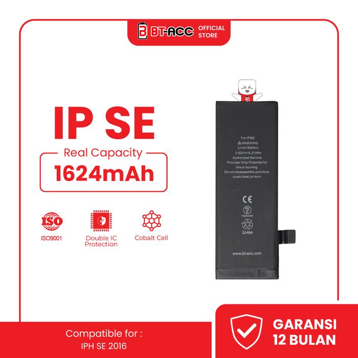 Gambar BT-ACC IP SE 2016 Battery Baterai Compatible For iPh SE 2016 (1624 mAh) dari BT ACC OFFICIAL STORE Kota Administrasi Jakarta Utara Tokopedia