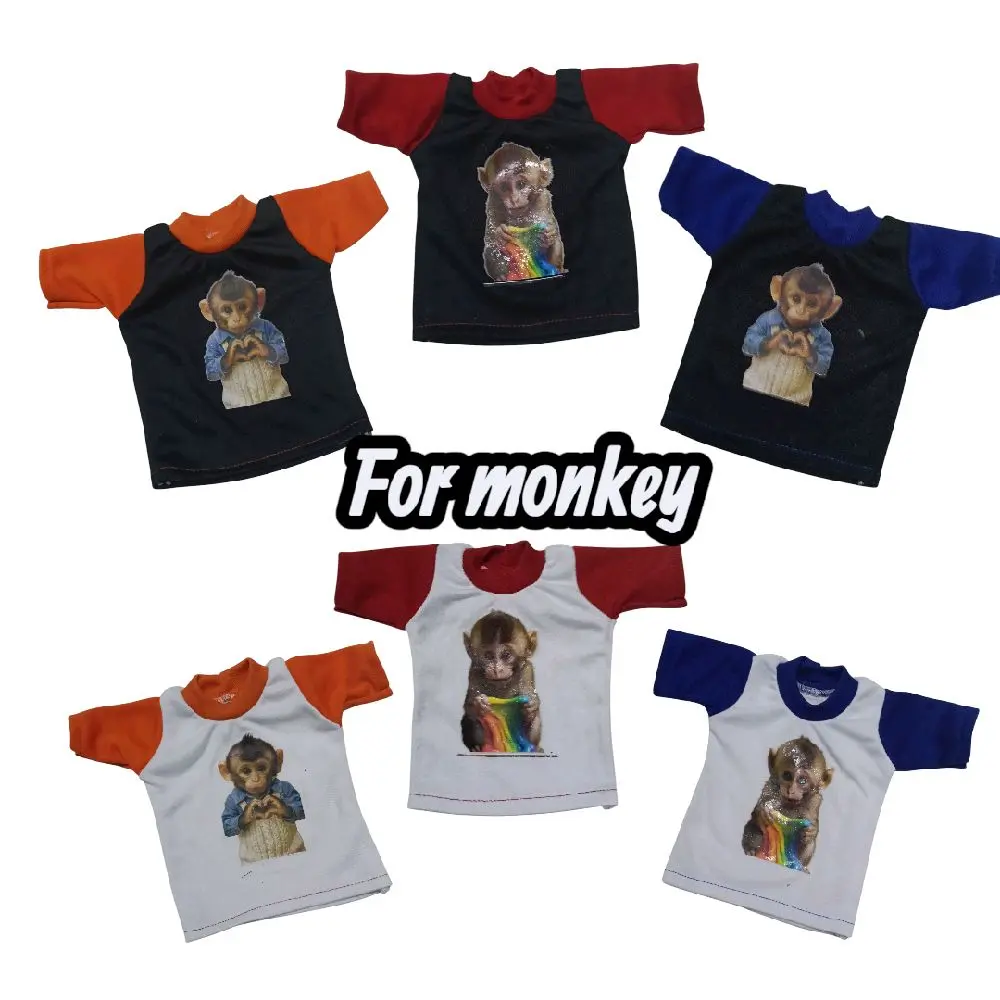 Tisert untuk Hewan Monyet Model Tangan Kombinasi dan Sablon Karakter Monkey For Monkey dengan Pilihan Warna dan Desain yang Beragam