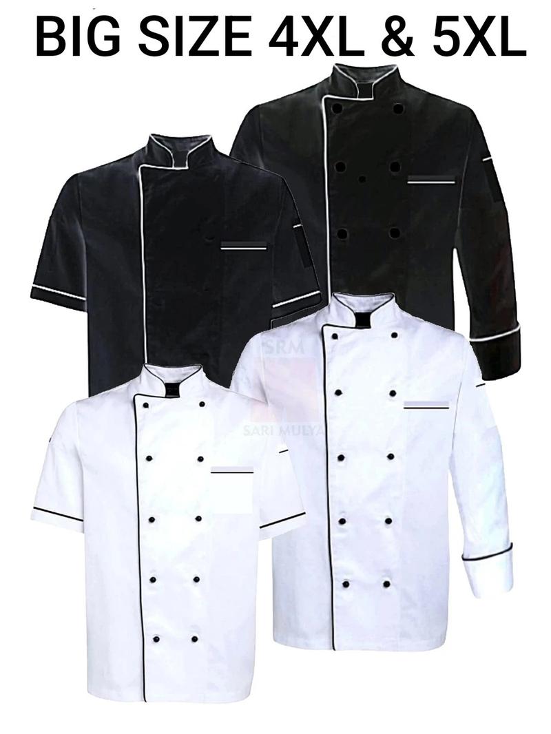 Product Introduction of Srm Baju Chef Ukuran Jumbo 4XL & 5XL Bahan Drill pria dan wanita 2