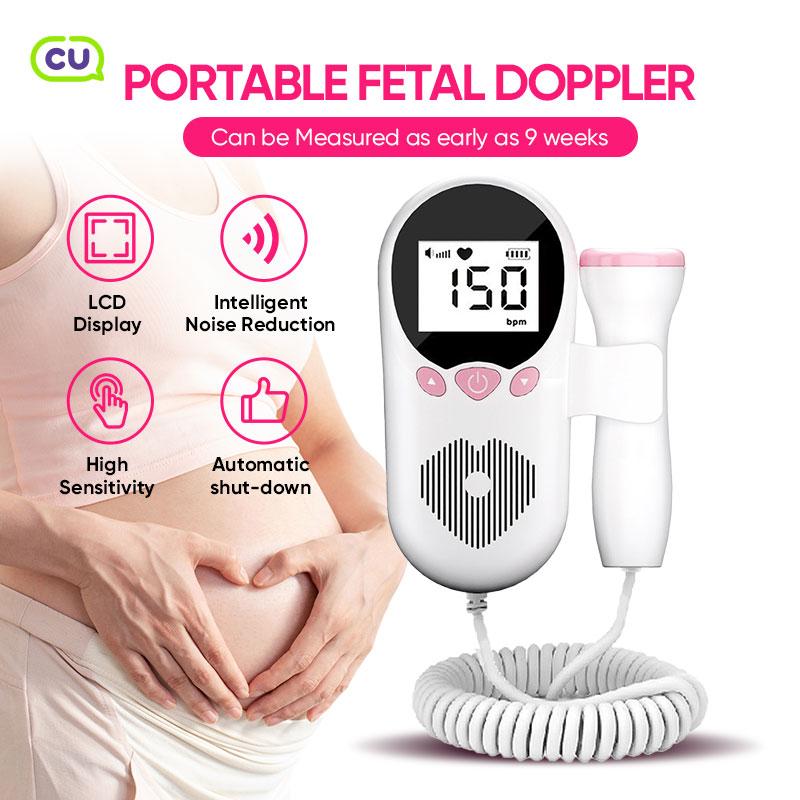 Rechargeable Fetal Doppler for Pregnant Baby Heartbeat Portable ...