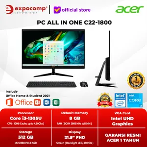 ACER PC AIO ALL IN ONE C22-1800 BLACK CORE i3-1305U 8GB 512GB W11+ OHS 2021