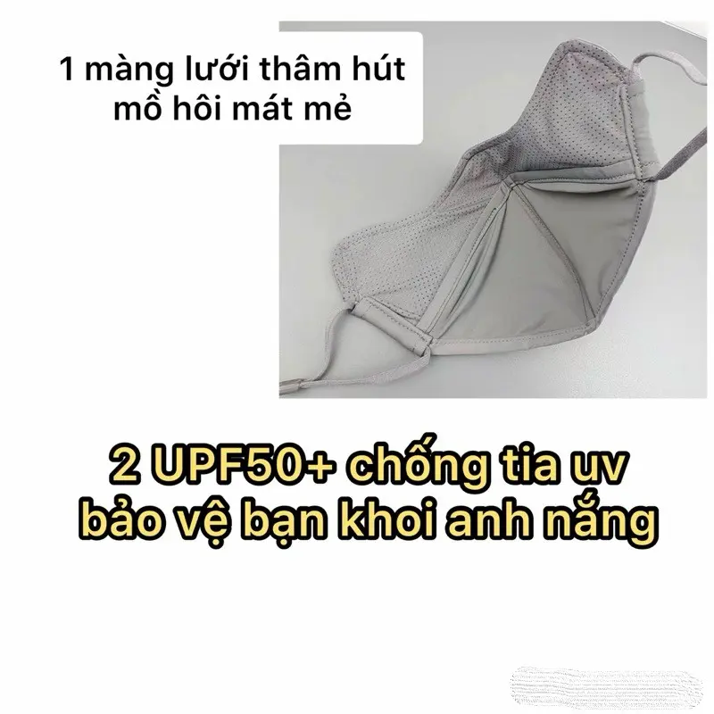 Khẩu Trang Chống Tia UV, Chống Nắng UPF 50+ [Hàng Chính Hãng] 2