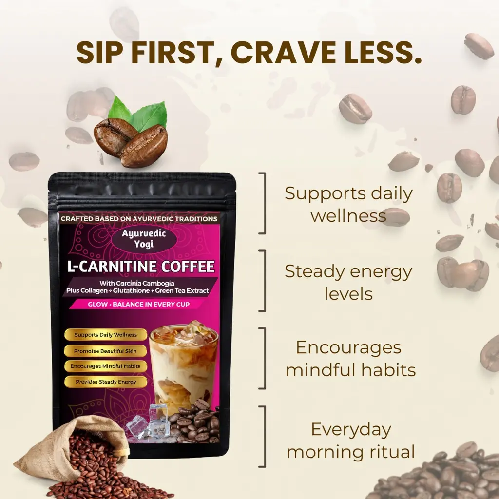 l carnitine slimming coffee White Kidney Bean, L-Carnitine Instant For Weight Loss, Coffee L-Carnitine Coffee by Ayurvedic Yogi