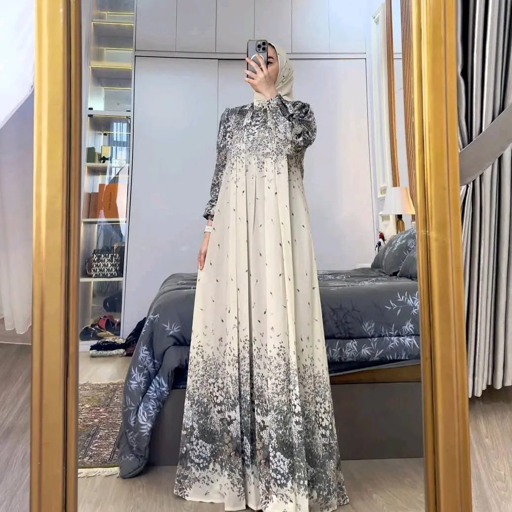 Baju Gamis Buat Lebaran 2025 Set Gamis Muslim Syar'i Clarissa & Tiara Premium Rayon Diamond Mewah hijab aesthetic remaja muslimah tsabina Dress Wanita Motif Syari dan islami suncrepe anggun nazira