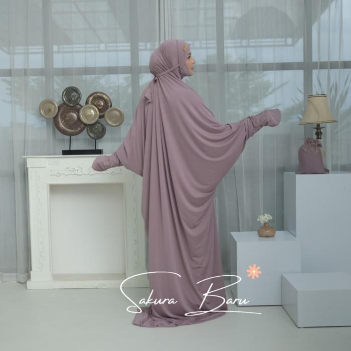 As Sajdah - Mukena Azhara Terusan Jarsey Penutup Dagu Jumbo 5