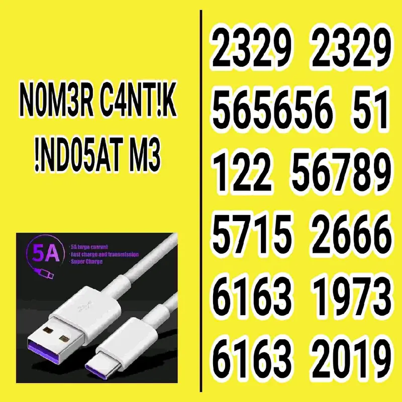 N0c4n !nd05at m3 Kabel Data Kuning Fast Charging 0