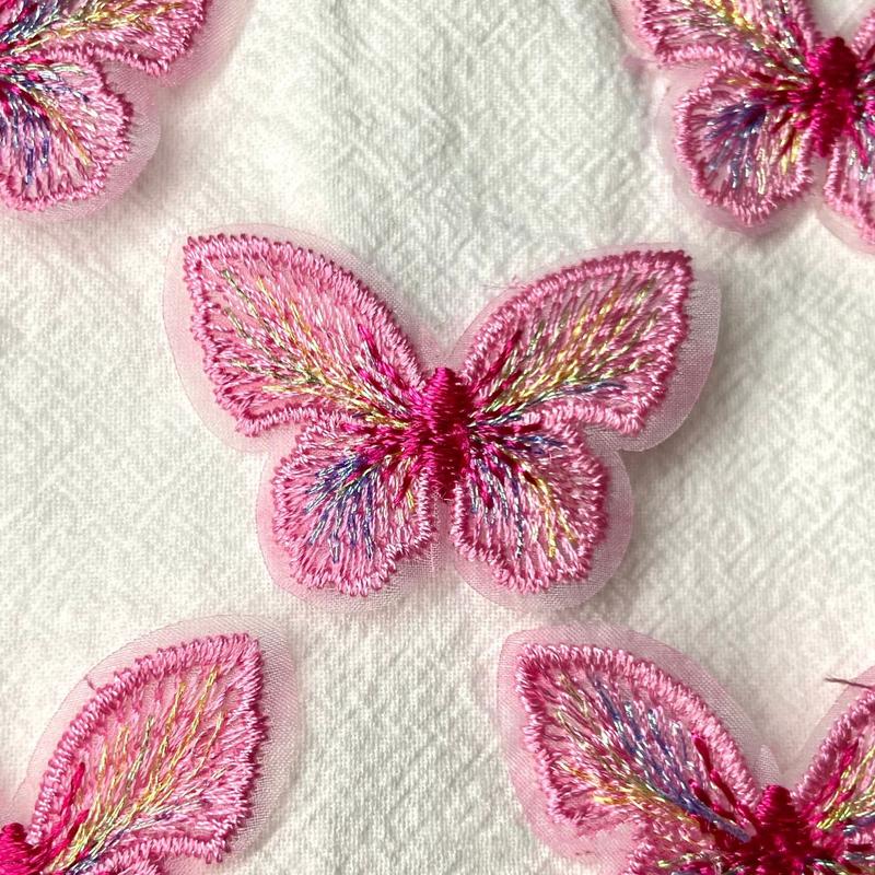 4cm colorful butterfly design lace applique fabric embroidery lace textile border lace clothing accessories 2