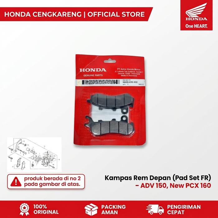 Gambar Kampas Rem Depan (Pad Set FR) – ADV 150, New PCX 160 dari Honda Cengkareng Kota Tangerang Tokopedia