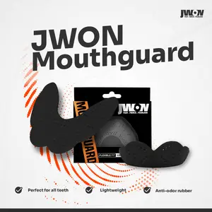 JWON Mouthguard Black - Gumshield - Pelindung Gusi Gigi Karate Boxing Martial Arts