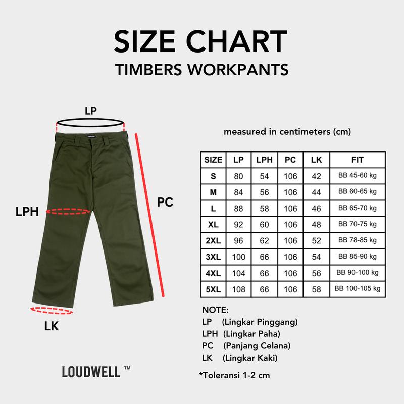 Product Introduction of Loudwell Timbers Army Workpants Celana Chinos  Panjang Reguler Loose Cut pants 0