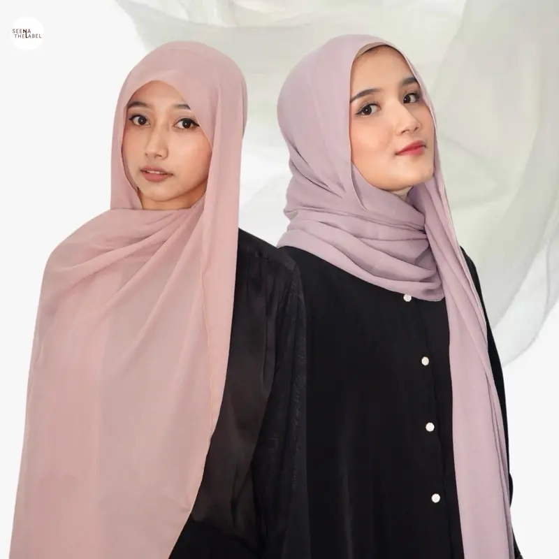 Pashmina Chiffon | Loeve Shawl | Seenathelabel | Chiffon Korean Pashmina | Pashmina Flowy 0