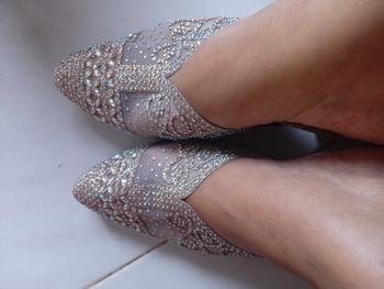Product Review of Herdian Rtwo 26 Sandal Heels Wanita Hak Tahu Karet Shoes Pesta from Q**a 1