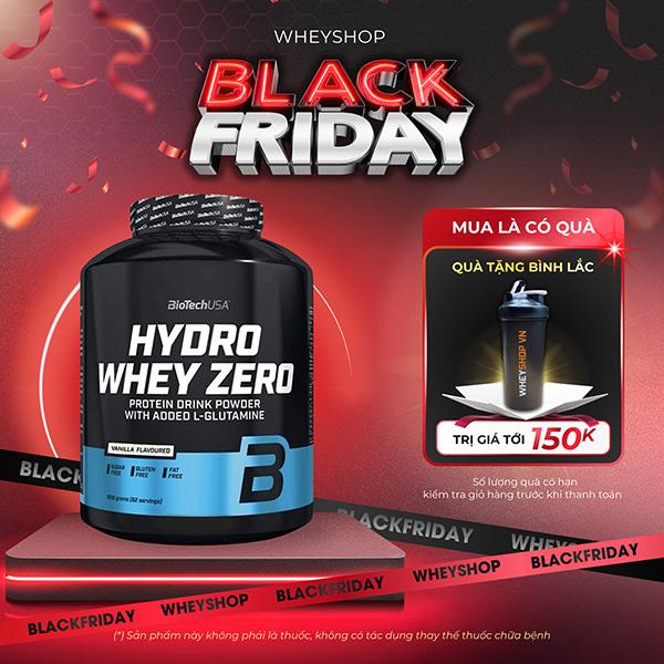 TẶNG BÌNH Bột Protein thủy phân hỗ trợ phát triển cơ BiotechUSA Hydro Whey Zero 4Lbs 1.8kg | WHEYSHOP VN