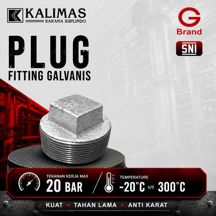 Gambar Plug Galvanis Besi d. 1/4" Drat BSPT (G) dari kalimas.online Kota Administrasi Jakarta Pusat Tokopedia
