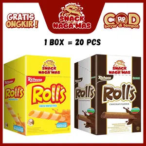 NABATI ROLLS KEJU - COKLAT [1 box isi 20] nabati hitam