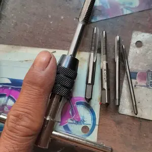 Hand Tap Set M3-M8 plus Gagang Handtap Membuat Drat  6 PCS ALAT TAPING TAP MANUAL