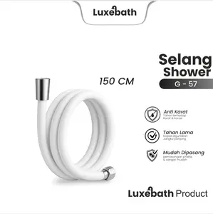 Selang Shower Toilet/Selang Jet Shower/Shower Wc Mandi Fleksibel 1,5 m Plastik PVC G-57+G-248