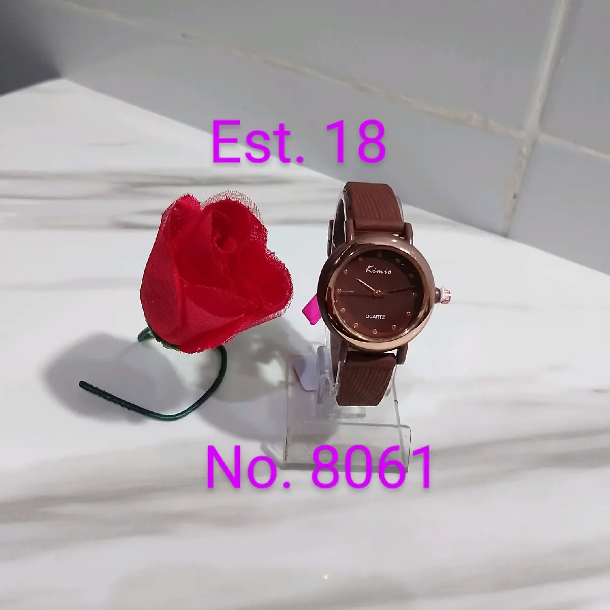 Jam tangan wanita strap rubber silicon baterai cadangan