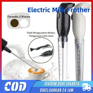 Milk Frother Mixer Pengaduk Susu Kopi Foamer Elektrik Alat Kocok Telur Elektrik Pengaduk Kopi Elektrik Cappuccino Maker Mini Electric Hand Mixer Pengocok Telur Pengaduk