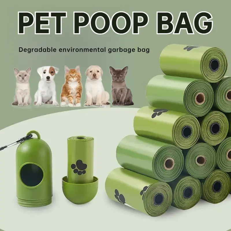 Degradable Doggie Poop Bags, Disposable Dog Poop Bags, Pet Waste Bag For Dogs & Cats, Leak Proof Dog Waste Bag, Pet Poop Bags For Yard Garden, Portable Pet Cat Dog Poop Bags, Clean