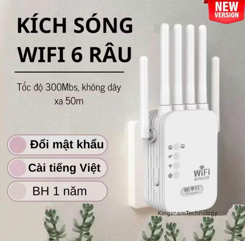 Bộ kích wifi 6 râu 1800mph,độ phủ sóng xuyên tường,kich sóng xa ,ổn định mạng sóng wifi cho gia đình