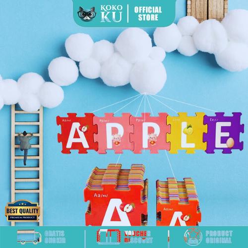 Kartu Puzzle Edukasi Anak Belajar Alfabet Bahasa Edukatif Mainan Anak Latihan Huruf Angka Hadiah Kado Ulang Tahun Toys 3