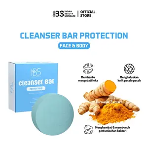IBS Sabun Mandi Cleanser Bar Soap (1pc Biru ) Perawatan Jerawat & Gatal Kulit Membersihkan Mencerahkan Bebas Bahan Kimia Aman untuk Semua Jenis Kulit