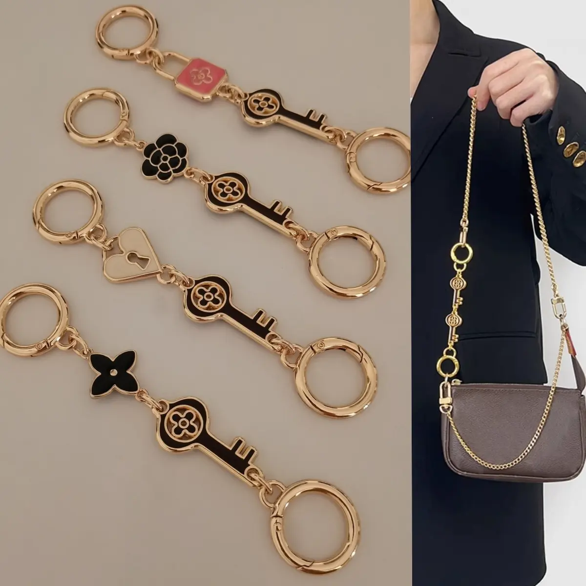 Bag Chain Decoration Chain Underarm Shoulder Strap Extension Chain Single Shoulder Strap Extension Chain Modification Chain Replacement Chain Short Chain Strap Accessories