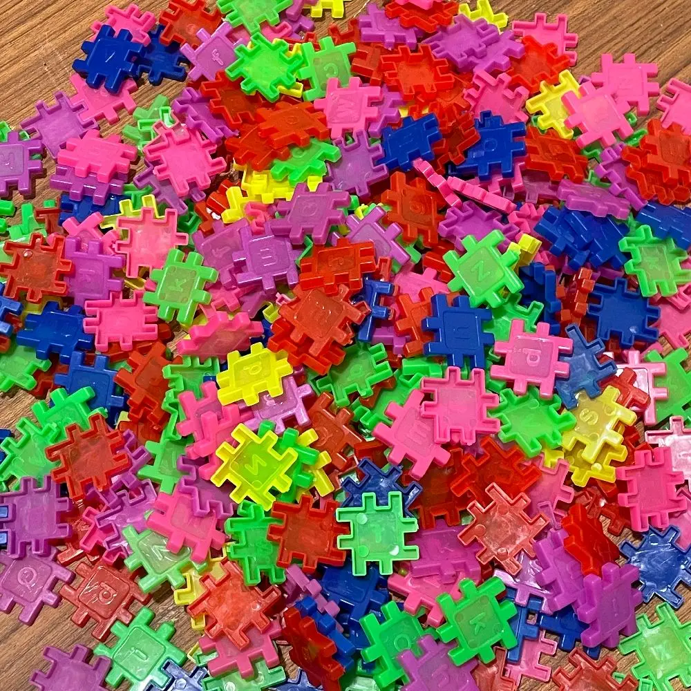 250 Gram Mainan Puzzle Blok Plastik Uk 3x3 Cm (isi -+340 Pcs) Puzzle Blok Kubus Kecil